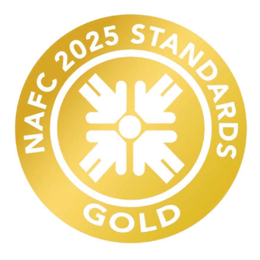 NAFC Gold Rating 2025 award seal